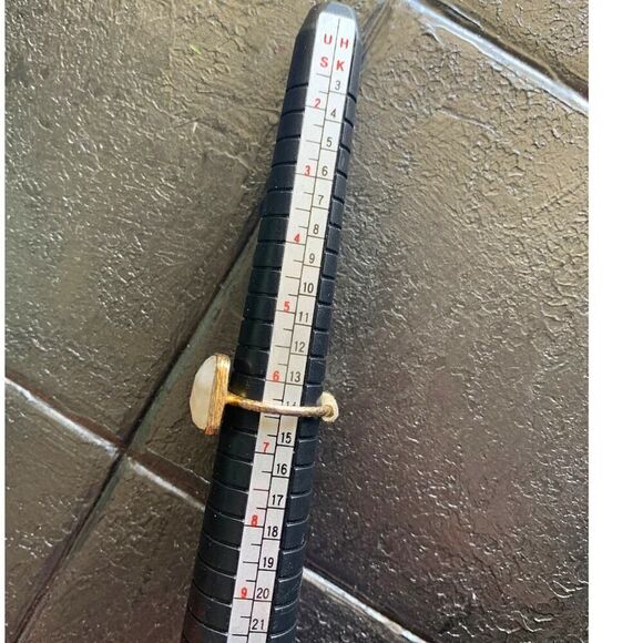 Faceted Quartz Cabochon ring, in Gold, Vintage - Picture 5 of 5